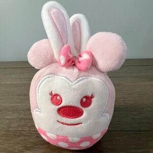 Hallmark Disney Fluffballs Minnie Mouse Pink Easter Bunny Plush